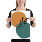 Abstract Minimalist Line Art Drawing - Botanical Night By The Sea Matte Poster, Poster, $ 36.50, A Moment Of Now™